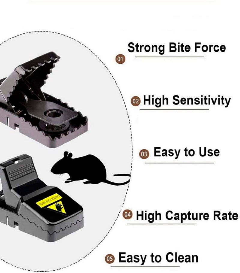 Feeke Mouse Trap, Small Mice Trap Indoor Quick Effective Sanitary Safe Mouse Catcher for Family and Pet - 12 Pack - Image 3